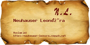 Neuhauser Leonóra névjegykártya